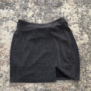 Speechless Gray Mini Pencil Skirt with Slit